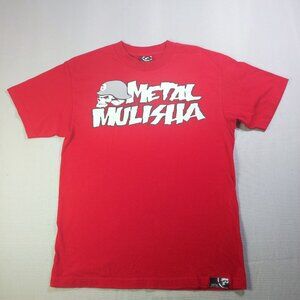 Metal Mulisha short sleeve T-shirt Men's size M red with graphic design